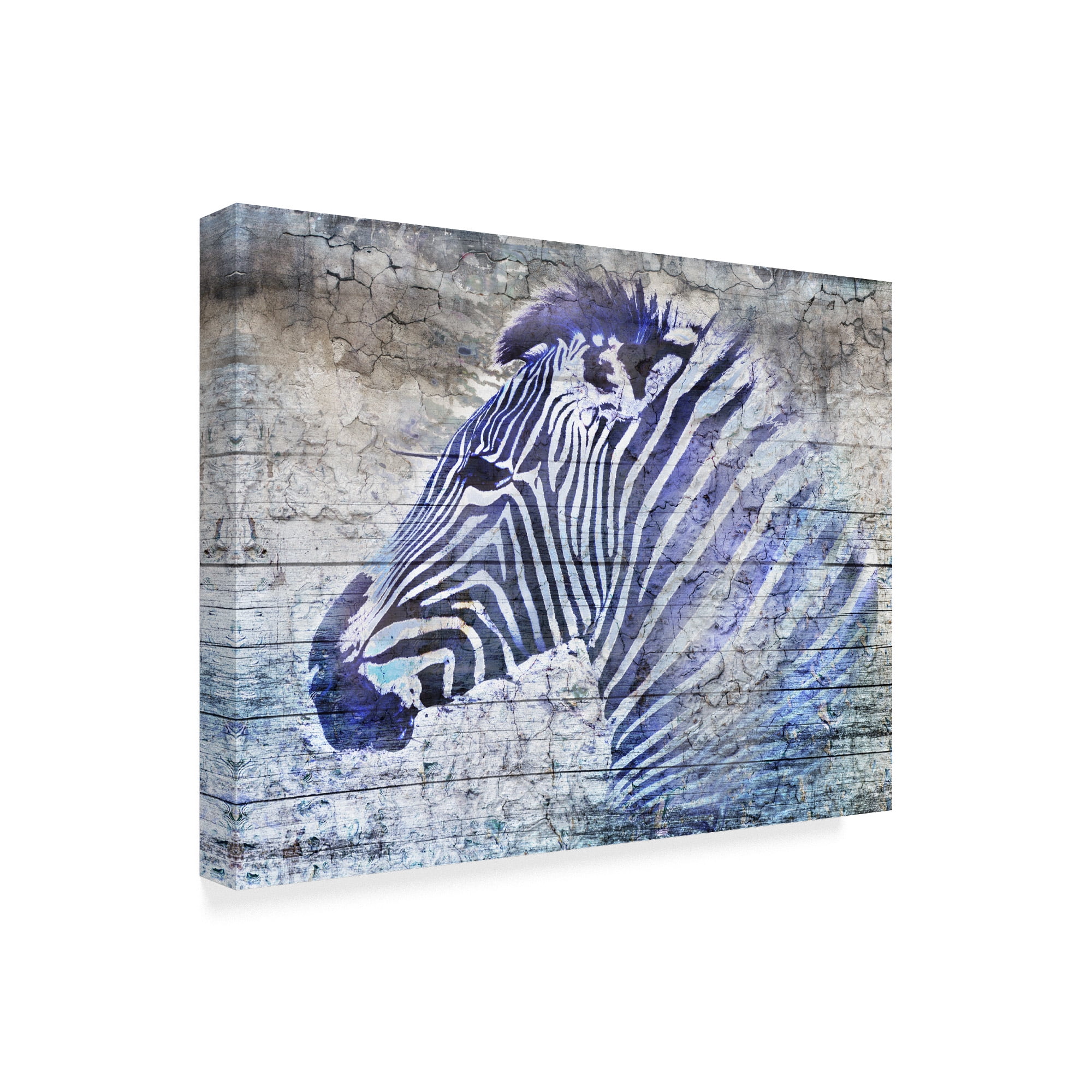Trademark Fine Art 'Purple Zebra Portrait' Canvas Art by Surma & Guillen