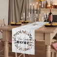 thumbnail image 2 of Table Runners 72 Inches Long Dress Scarves, Farmhouse Wreath Farmhouse Kitchen Table Runner, Coffee Tablerunners, Sweet Home Rustic Plants Texture Grey Wood 14x72 Inch, 2 of 9