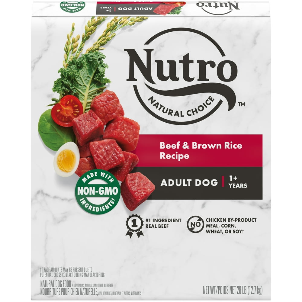 NUTRO NATURAL CHOICE Adult Dry Dog Food, Beef & Brown Rice Recipe Dog