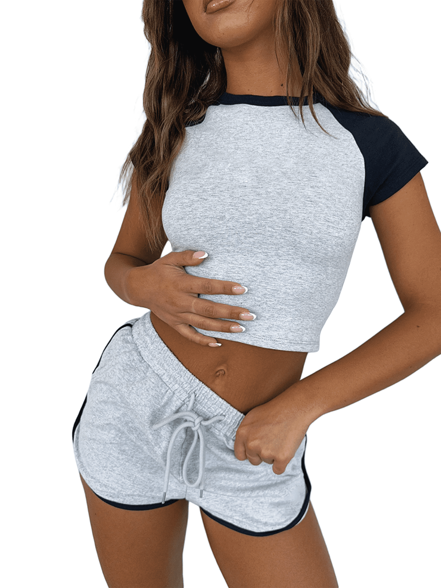 Arvbitana Women's Summer Top and Shorts Set Short Sleeve