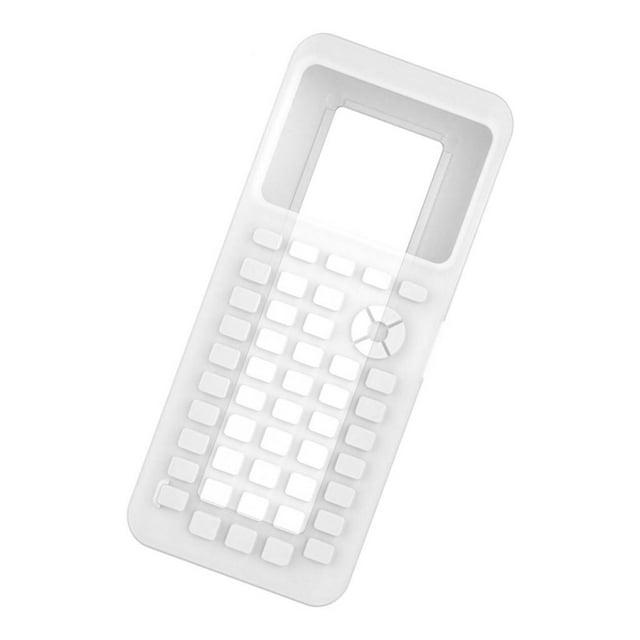 MERIGLARE Silicone Cover for Calculators Transparent White