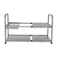 thumbnail image 4 of Seville Classics Compact Small Metal Steel Wire Shelf Organizer Shelving for Cabinets, Bath, Kitchen, Countertop, 2-Tier Expandable Under-Sink, Matte Nickel, 4 of 6