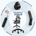 thumbnail image 7 of JaxSteam Ergonomic Office Chair High Back Mesh Desk Chair with Headrest Adjustable Armrest Height,Black-Gray, 7 of 7