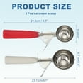thumbnail image 2 of Uxcell 2 Pcs Cookie Scoops, Ice Cream Scoop with Trigger for Baking Cookie Dough Rice Pudding Kitchen Gadget, Red, Beige, 2 of 6