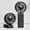 23#Black, variant on 3600mAh Foldable Handheld Cooling Fan, five level wind speed adjustment, real time LED power display, long standby quiet air blower relieve heat for outdoor travel beach office leisure