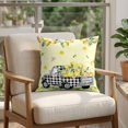 thumbnail image 4 of 26x26 Pillow Covers Set of 2, Summer Lemons Square Throw Pillow Covers for Couch/Sofa/Living Room, Rustic Black Plaid Truck Fruits Yellow Decorative Soft Pillowcases for Couch Throw Pillows, 4 of 9