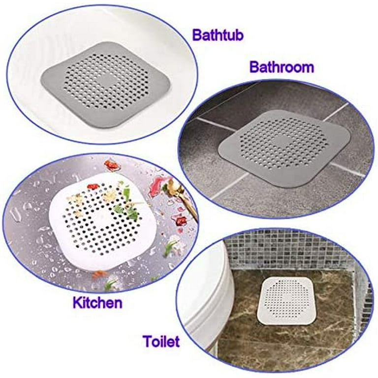 Dropship Square Hair Drain Cover For Filter Shower; Drain Protection Flat  Strainer Stopper With 4 Suction Cups; Sink Drain For Bathroom to Sell  Online at a Lower Price