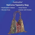 thumbnail image 6 of Sagefinds Natrona Tapestry Bag | Southwestern Pattern | Lined Interior Pockets | Double Handles 21", 6 of 6