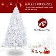 thumbnail image 4 of 7FT White Artificial Christmas Tree - Superior PVC, Iron Base, Durable Design, Holiday Centerpiece for Home/Living Room/Modern Decor, 4 of 13