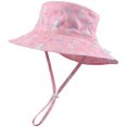 thumbnail image 2 of Chapeau de Soleil pour Fille Tout-Petit Chapeau de Plage Respirant Chapeau à Sangle de Menton Réglable 50+UPF, 2 of 7