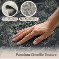 thumbnail image 6 of ODIKA 9'x12' Washable Area Rug Grey Entry Monochrome Scattered Spots Understated Framing Way for Dining Room, Basement, Large Office, Non-Slip Chair-Friendly, 6 of 7