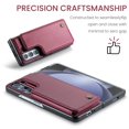 thumbnail image 2 of Dteck Case for Samsung Galaxy Z Fold  7,Magnetic PU Leather Card Slots Wallet Case with RFID Blocking Shockproof Protective Stand Phone Cover for Women Men,Winered, 2 of 7