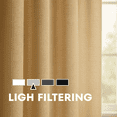 thumbnail image 3 of Mainstays Southport Textured Light Filtering Curtain Panel Pair, Set of 2, Beige, 40"W x 63"L, 3 of 10