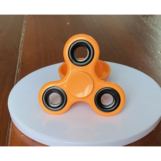 创意EDC玩具ABS塑料支架三叶指尖陀螺手指减压免打孔陀螺工厂批发Orange7.5CM Deng Xun unisex