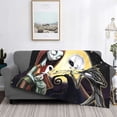 thumbnail image 2 of Goofa The Nightmare Before Christmas Pattern Fleece Throw Blanket for Couch, Soft Checkered Flannel Blanket for Sofa, Warm Cozy Decorative Blanket Fall Decor Gift-40"x30", 2 of 6