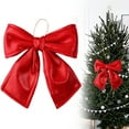 thumbnail image 2 of Large Christmas Tree Topper Bow – Velvet Satin Wedding Backdrop Decor, Indoor Holiday Decorations for Home, Party, Wedding, Car, and Gift Boxes, Red, Bow, 2 of 9