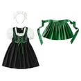 thumbnail image 5 of Zecgelong Girls German Dirndl Dress Oktoberfest Party Fancy Outfit Green 11-12 Years, 5 of 5