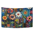 thumbnail image 6 of Yayeee Tapestry Wall Hanging for Bedroom 90" x 60" Living Room Home Wall Art Decor, Blue Colorful Flowers, 6 of 7