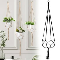 Aoyunhp Macrame Plant Hanger,Plant Hanger Macrame Cotton With 4 Legs for Living Room,Ceiling Without The Pot,Macrame Wall Hanging,Plant Hanger Indoor,Plant Hanger,Macrame Wall Hanging 35.43"