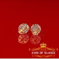 thumbnail image 4 of King of Bling's 10K Real Yellow Gold with 0.66CT Real Diamond Men's/Women's Stud Round Earrings, 4 of 12