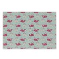thumbnail image 1 of Whale Cutting Board, Happy Cheerful Whales Pattern in Soft Pastel Tone Effects Love Nature Image, Decorative Tempered Glass Cutting and Serving Board, Small Size, Mint Peach Pink, by Ambesonne, 1 of 1