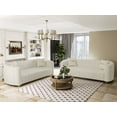 thumbnail image 4 of 83'' Mid-Century Modern Luxury Lambswool Sofa Couch,Chesterfield Upholstered Sofa for 3 Person Fashion Couch with 2 Pillows, Metal Legs Solid Wood Frame for Bedroom Home Office Living Room, 4 of 7