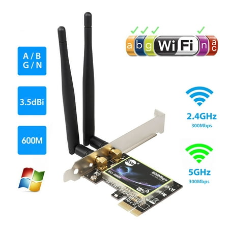 TSV Wireless Dual Band AC600 PCIE Wi-Fi Adapter for Desktop PCs or Servers-PCIe Wireless Network Adapters-PCIe Wi-Fi Cards-PCIe Wi-Fi