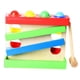 thumbnail image 5 of Juego de pista de rampa para carreras de bolas, juguetes para golpear, juguete divertido de aprendizaje, banco de madera para golpear, para niños de, 5 of 9