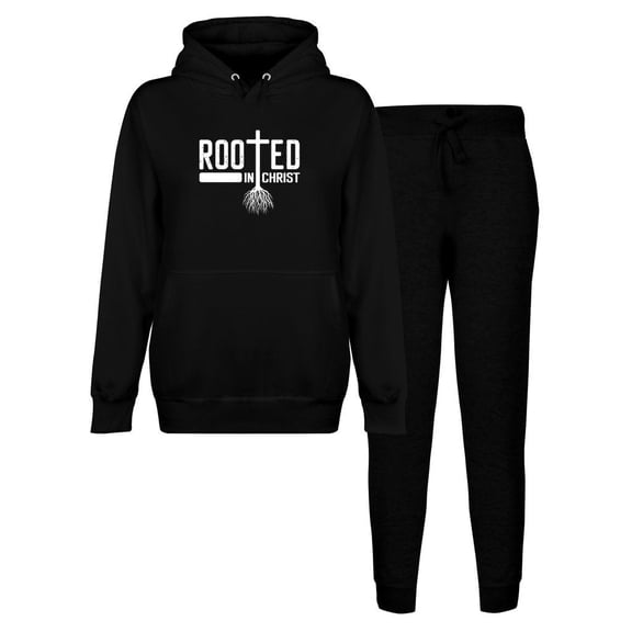 Rooted In Christ Unisex Hooded Sweatshirt Lounge Set