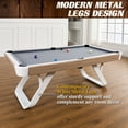 thumbnail image 5 of Barrington Billiards Camden 7 ft Pool Table with White Metal Legs, Wood Grain Finish, Velvet Playfield, 18mm Surface, Complete Accessories, 5 of 8