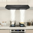 thumbnail image 2 of Tylza 30" 600 CFM Stainless Steel Kitchen Under Cabinet Range Hood with 2 x 2W LED Lights and 2 Replacement Charcoal Filter, 2 of 11