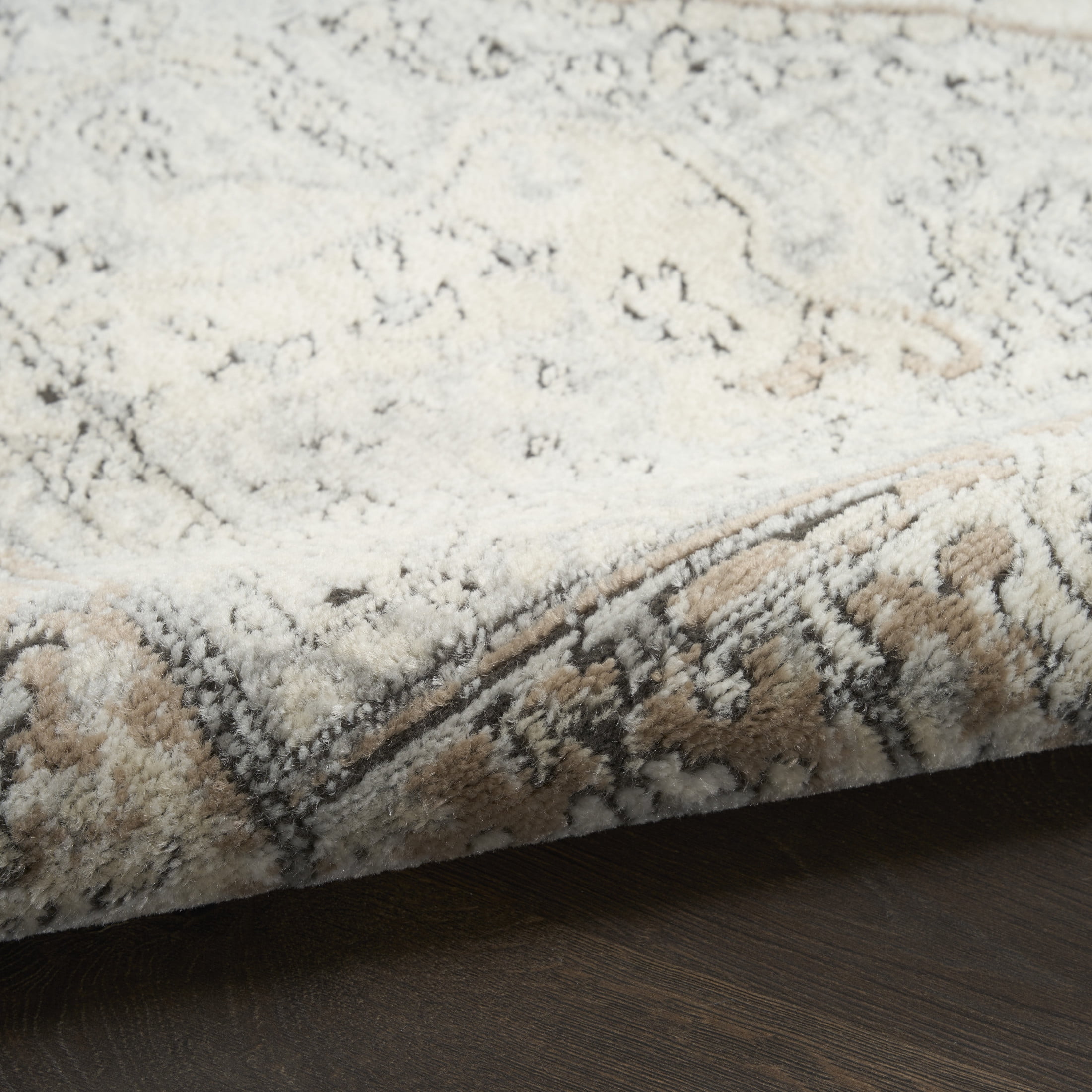 Nourison Concerto 2'2" x 10' Ivory Grey Taupe Vintage Indoor Rug