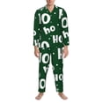 thumbnail image 3 of Sikiie Ho Ho Ho A Mens Pajama Set, Soft Warm Long Sleeve Sleepwear, Cozy Button-Down Pjs for Men-Large, 3 of 7