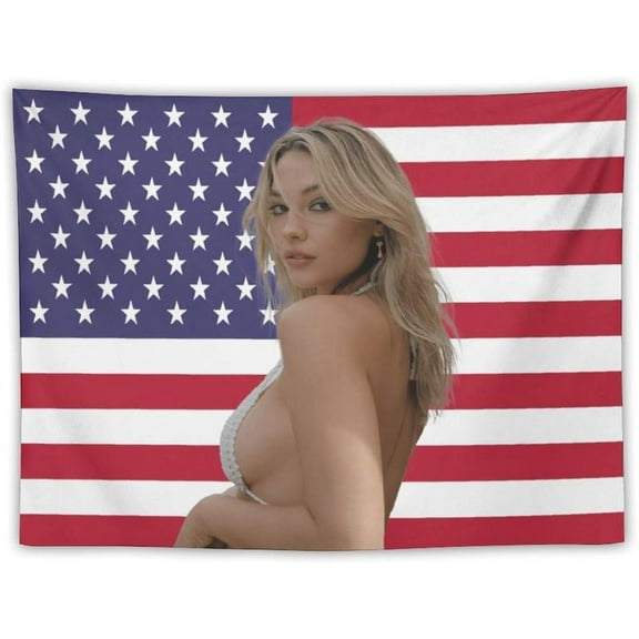Madelyn Star Cline Tapestry Pink American Flag Wall Hanging College Dorm Decor Room Poster For Bedroom Living Room Gifts