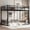 Black02, variant on Metal Bunk Bed Twin XL over Twin XL Frame for Adults, Space-Saving Floor Bed with Noise-Reduced Design, Heavy-Duty, Black,Ships 2 Pkgs