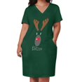 thumbnail image 3 of Feliz Navidad Reno BLITZEN para regalo familiar vestido de bolsillo suelto vestido de noche mujeres vestidos de noche de lujo 2025, 3 of 7