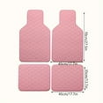 thumbnail image 3 of 4pcs Car Floor Mats Waterproof PU Leather Universal Car Mats, Simple Design, 3 of 5