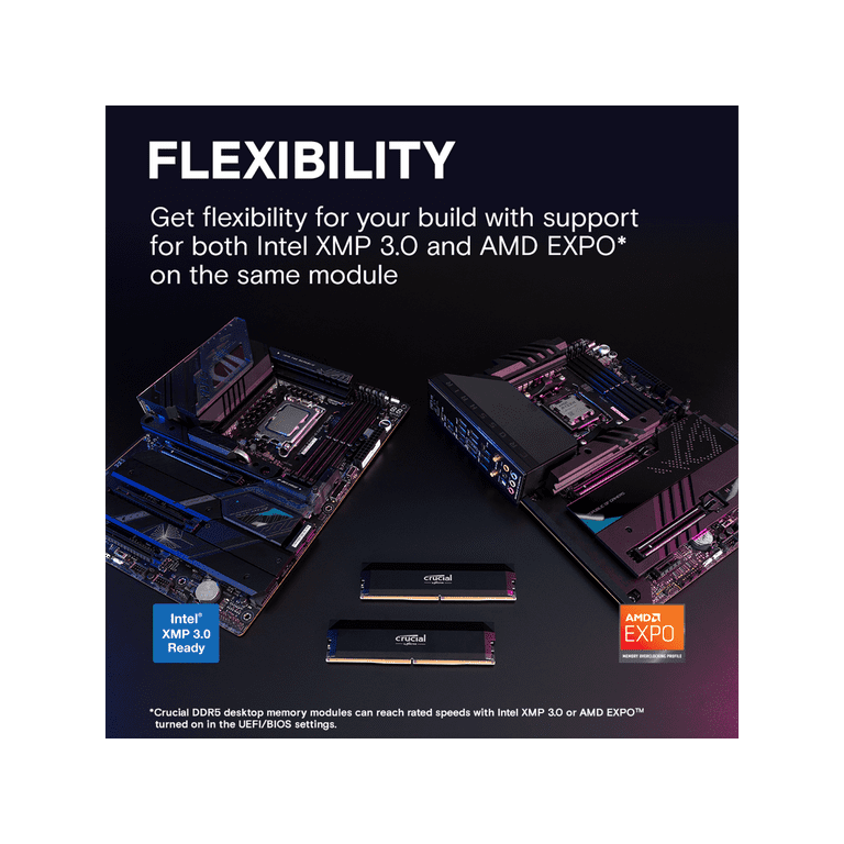 Crucial Pro Overclocking 64GB (2 x 32GB) DDR5 6000 (PC5 48000