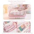 thumbnail image 2 of Cute Bunny Pencil Case,1pcs Pencil Case forPattern Double Layer Waterproof Transparent Pencil Case Pink Cosmetic Bag Portable Multifunction Pen Bag, 2 of 9