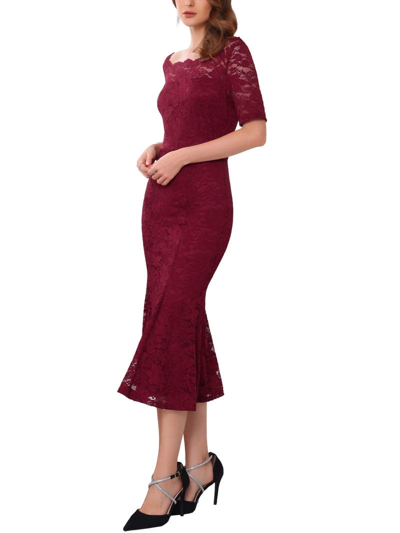 fishtail burgundy dress Burgundy Evening Dress | Women Mermaid High-Low Dresses with Ruffles main image 0