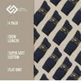 thumbnail image 4 of CANDOR AND CLASS Men's Combed Cotton (78%) Crew Socks for Men (Dark Navy Flat Knit 1PK (4 Pairs)), 4 of 7