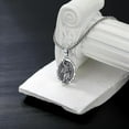 thumbnail image 6 of Santa Muerte/Saint Jude/Virgin Mary/St Benedict 925 Sterling Silver Miraculous Medal Religious Amulets Necklace Religious Protector Talisman Jewelry Gifts for Men Women, 6 of 6