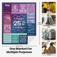 thumbnail image 6 of 25th Birthday Gifts for Women Blankets 60"x50", 25th Birthday Decorations for Women/Girl, Best Gifts for 25 Year Old Female Unique, Happy Birthday Decorations Sign, Gift Idea for 25th Birthday, 6 of 6