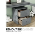 thumbnail image 6 of Aukfa Twin Loft Bed with Built-in Desk and Storage Cabinet with 2 Drawers for Kids Teens Dorm, Gray, 6 of 9