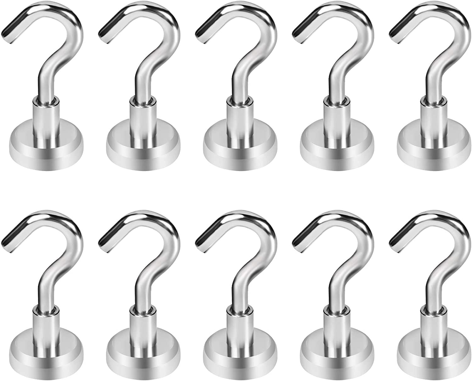 Hooks Neodymium with Hooks Holds 10 Pack