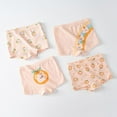 thumbnail image 3 of Xfvqtps 4PCS Kids Toddler Little Girls Underwear Ctton Soft Cute Orange Bear Print Assorted Panties Pack for Girls 1-12 Years Orange, 3 of 3