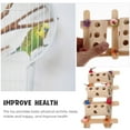 thumbnail image 5 of STOBOK Light Yellow Wooden Parrot Cage Accessory for Foraging and Treats, 5 of 5