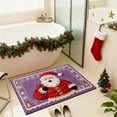 thumbnail image 4 of Loespoir Knitted Christmas Bathroom Floor Mats, Absorbent Foot Mats, Toilet Door Entry Rugs, Holiday Decor, Seasonal Display, Festive Atmosphere, Home Accent, Gift(Purple), 4 of 6