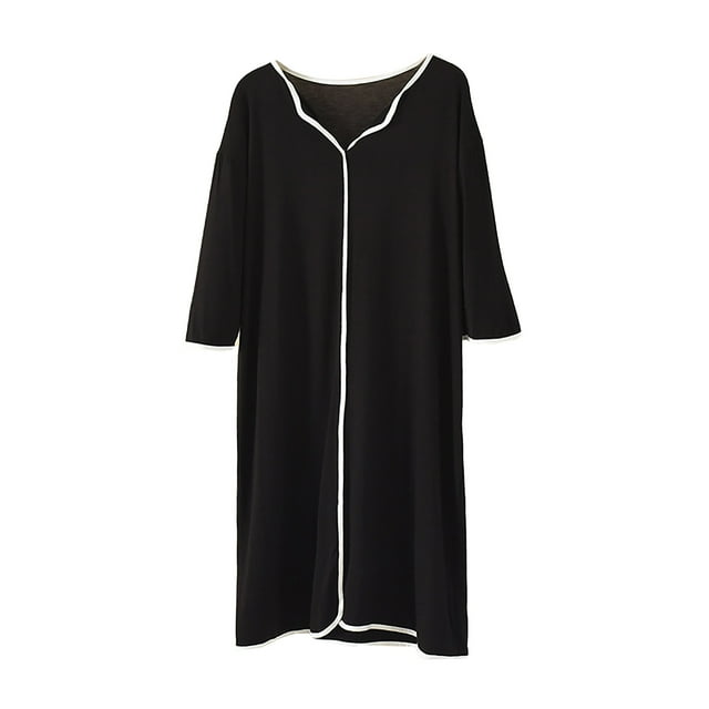 Amzcrzy Chemise de Nuit pour Femme Grande Taille à Manches Courtes, Chemises de Nuit en Dentelle, Robe de Sommeil Boutonnée, Tenue de Nuit Décontractée, Robe de Pyjama M-4TG