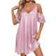 thumbnail image 3 of TaTaai Women's Off Shoulder Party Dress V-Neck Puff Sleeve Loose Fit Solid Color Sparkling Midi Casual Prom Night Out Gift, 3 of 7